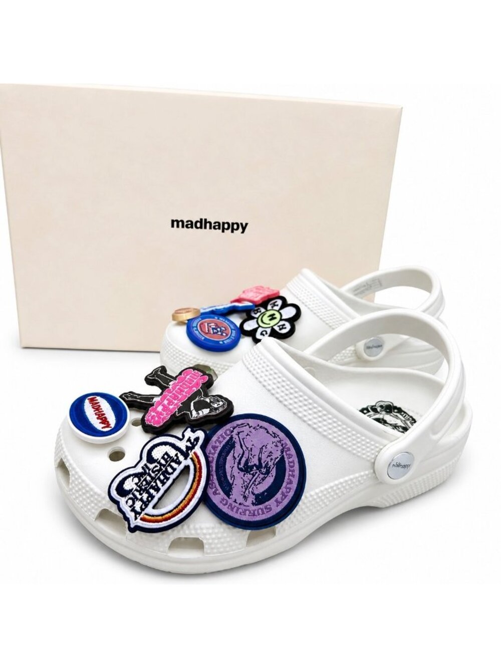 Madhappy x Crocs Hysteric Glamour Classic Clog M5 W7 Almost White Jibbitz NIB